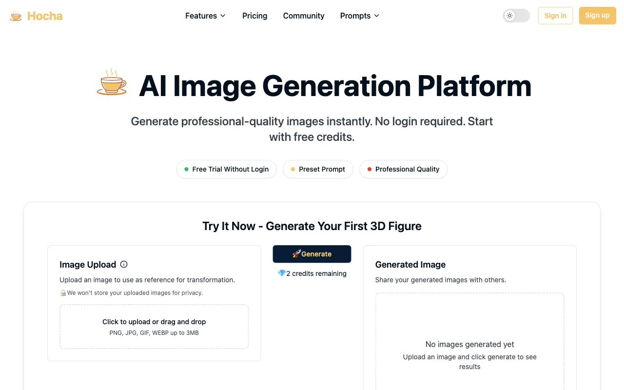 Hocha AI — preview screenshot