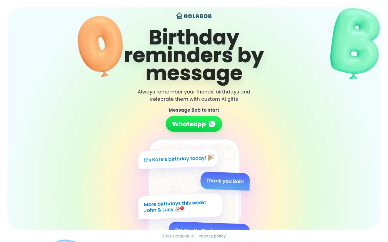 HolaBob — preview screenshot