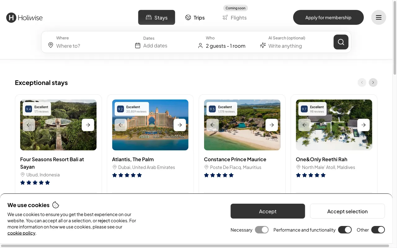 Holiwise — preview screenshot