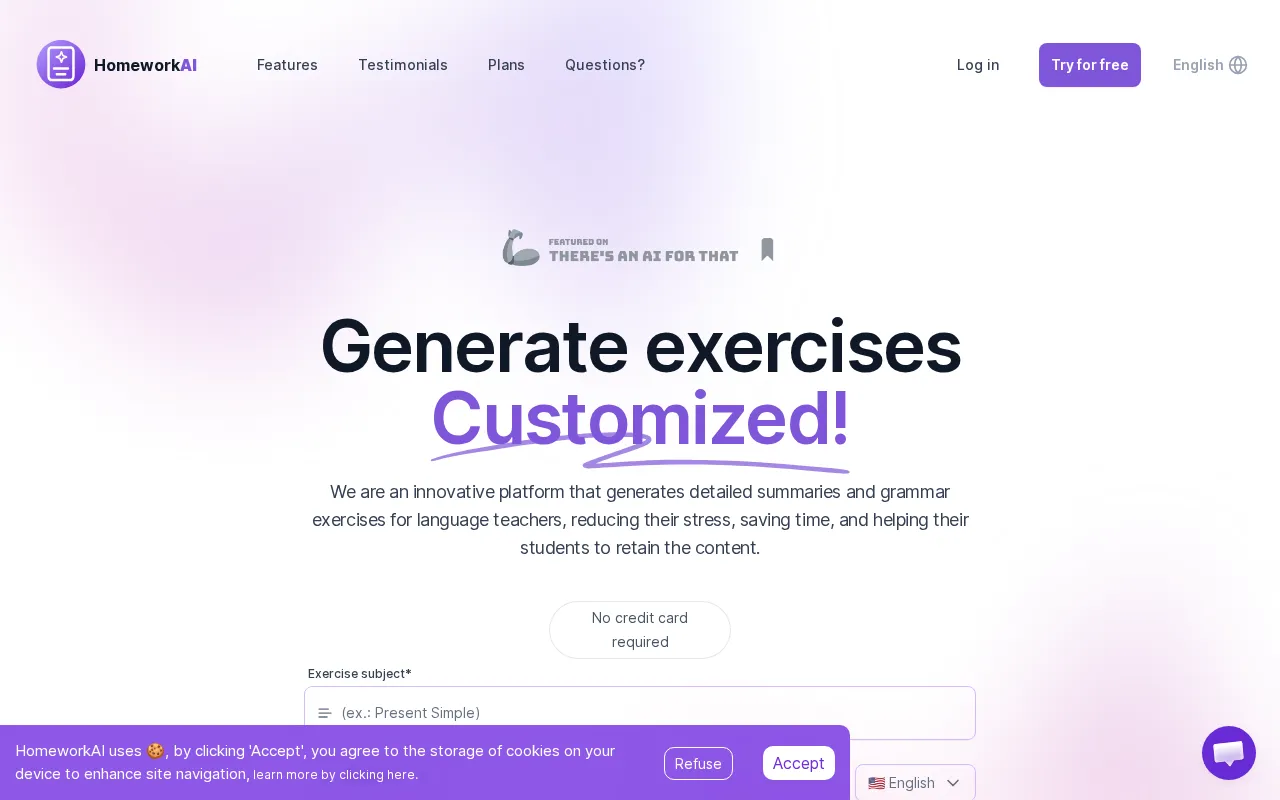 HomeworkAI — preview screenshot