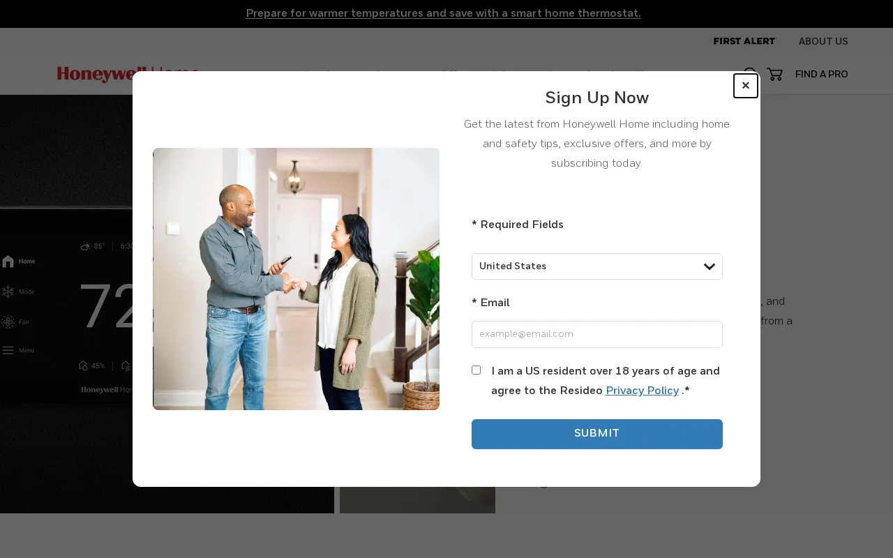 Honeywell Home — preview screenshot