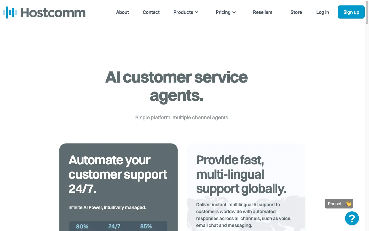Hostcomm AI Agent — preview screenshot