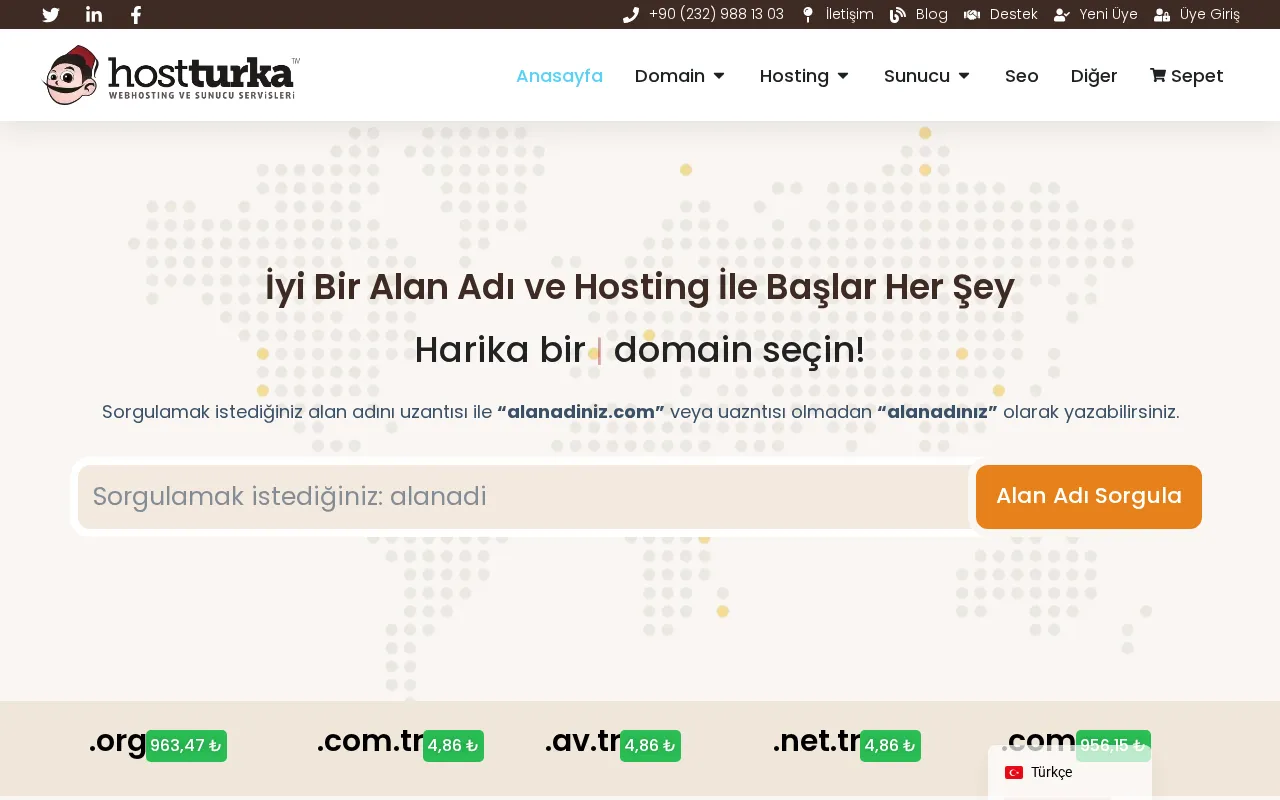 HOSTINGTURKA © — preview screenshot