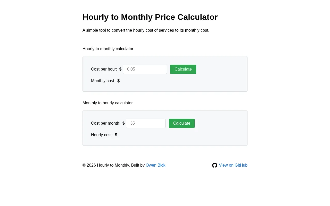 hourlytomonthly.bick.dev — preview screenshot
