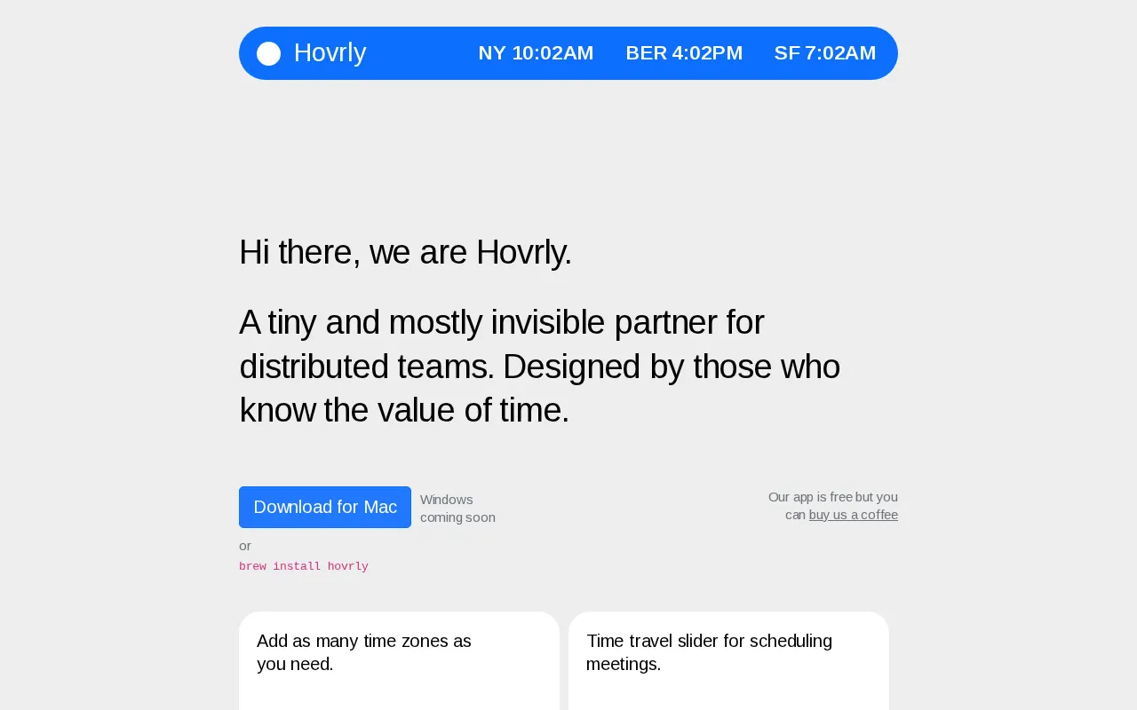 Hovrly — preview screenshot