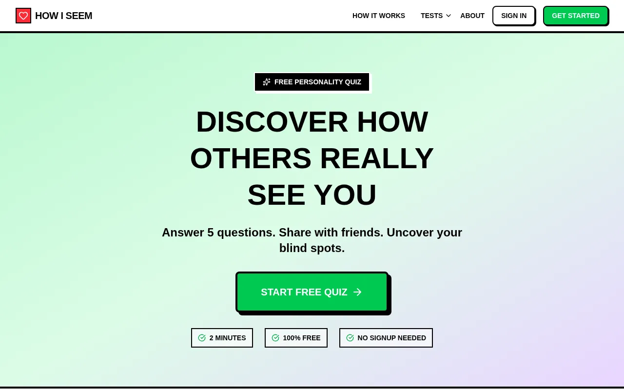 HOW I SEEM — preview screenshot