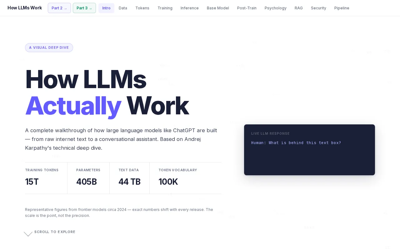 How LLMs work — preview screenshot