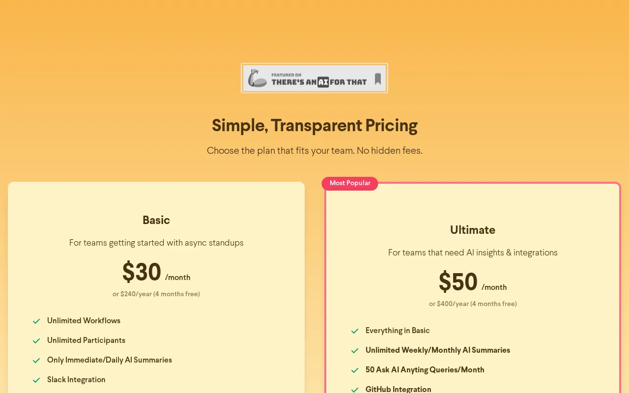 HowsThisGoing — pricing page