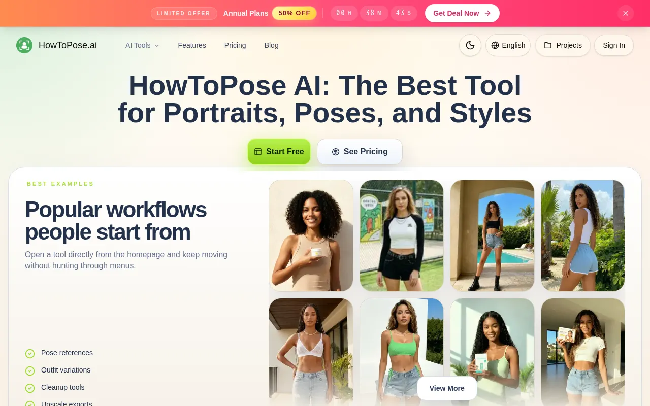 HowToPose AI — preview screenshot