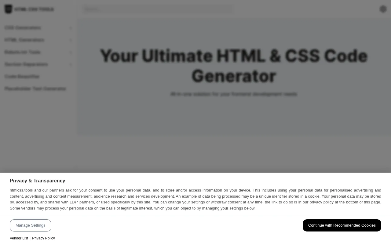 HTML & CSS Tools — preview screenshot