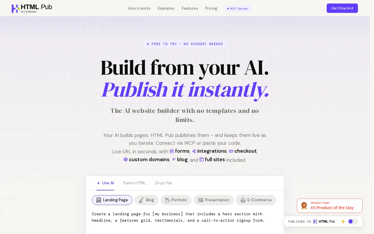 HTML Pub — preview screenshot