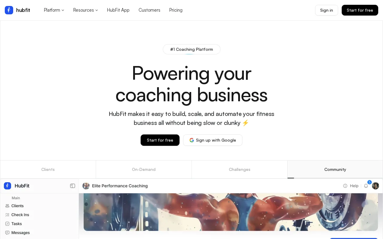HubFit — preview screenshot