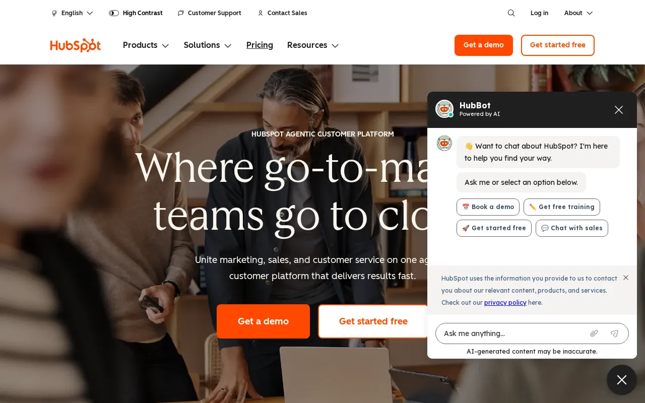HubSpot — preview screenshot