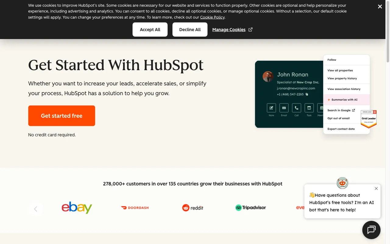HubSpot — preview screenshot