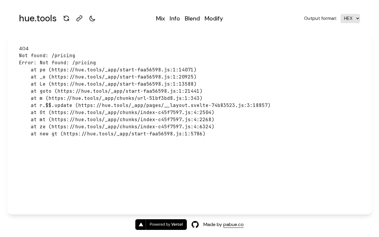 hue.tools — pricing page