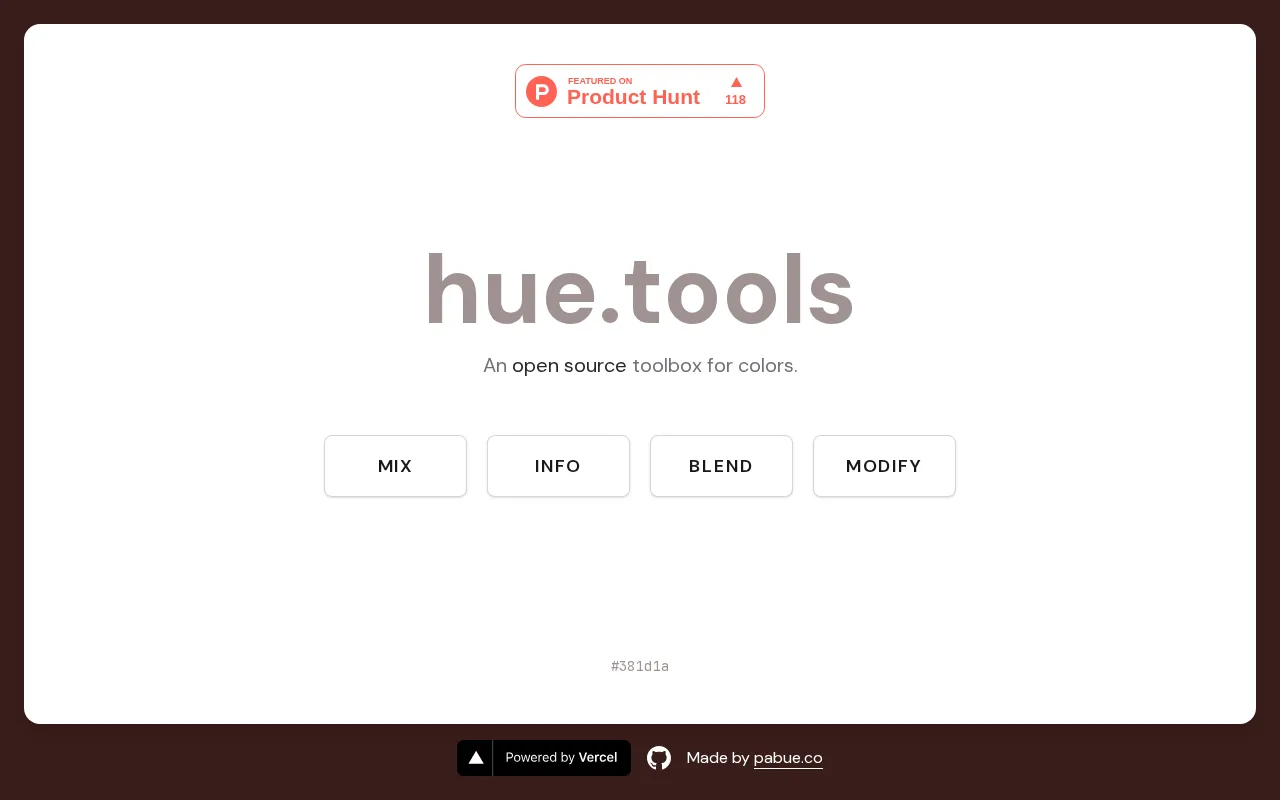 hue.tools — preview screenshot