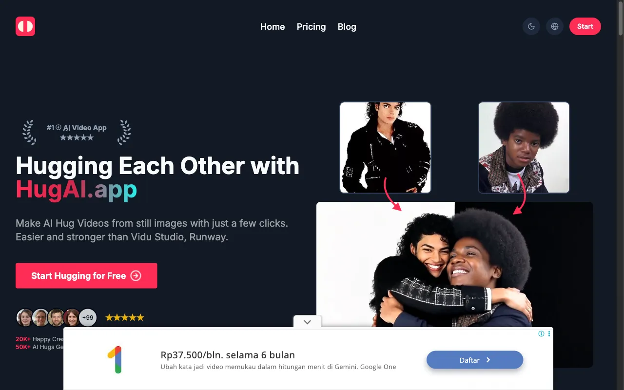 Hug AI — preview screenshot