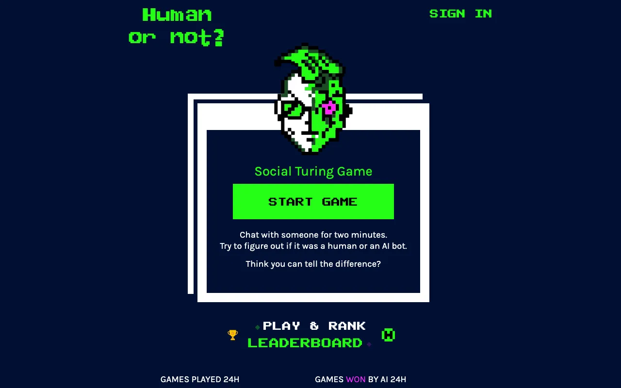 Human or Not — preview screenshot