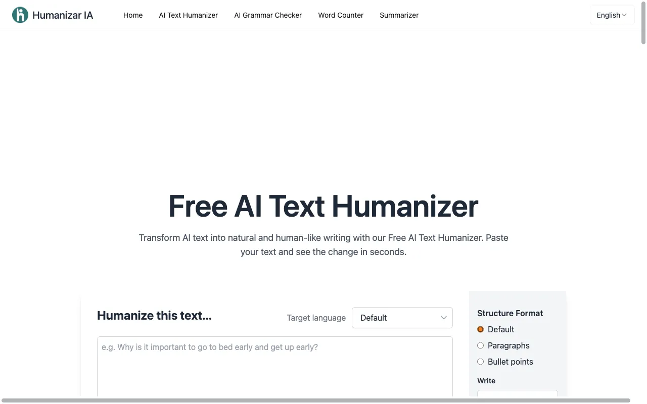 Humanizar IA — preview screenshot