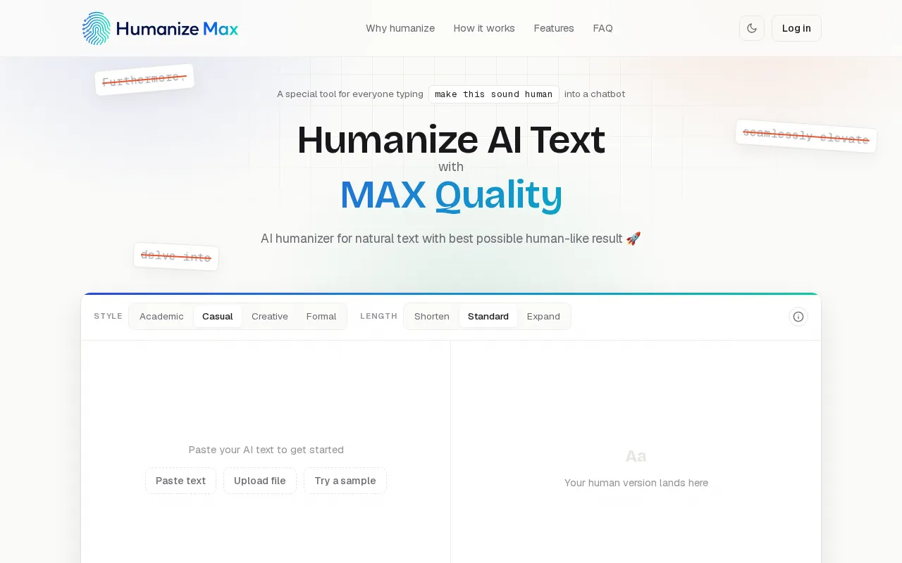 Humanize Max — preview screenshot