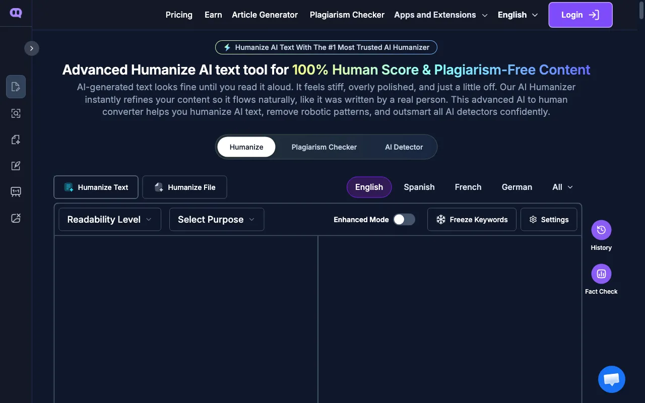 Humanizeaitext AI — preview screenshot