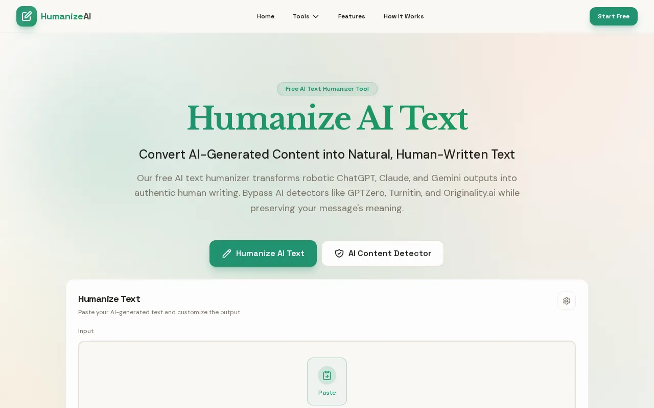 HumanizeAIText — preview screenshot
