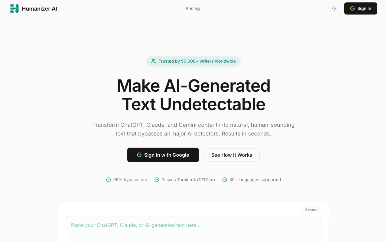 Humanizer AI — preview screenshot