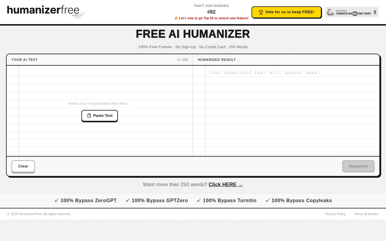 HumanizerFree.com — preview screenshot