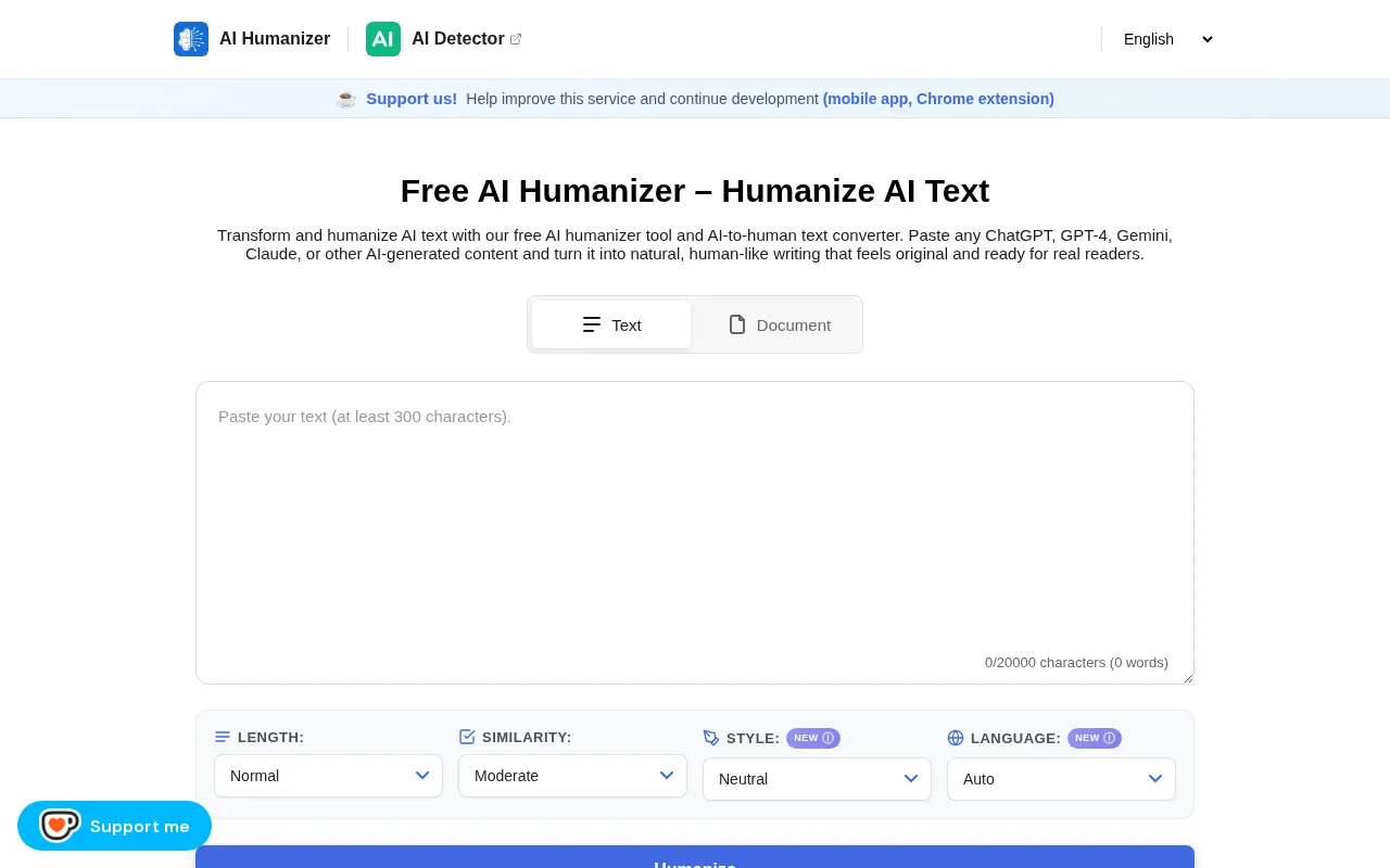 HumanizerTool.io — preview screenshot