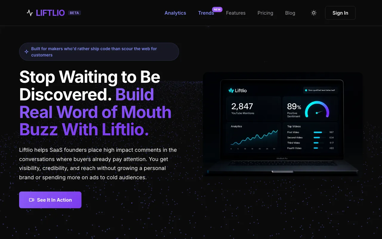 LIFTLIO — preview screenshot