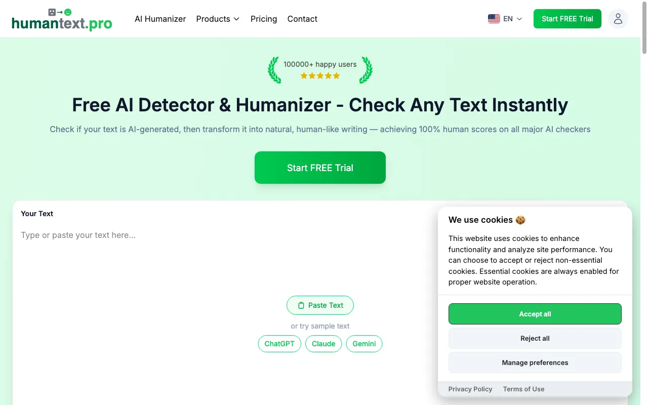 Humantext.pro — preview screenshot