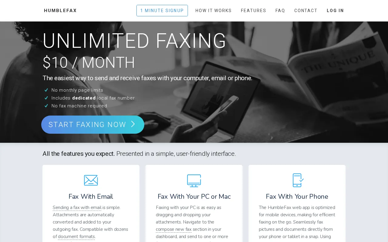 Humblefax — preview screenshot