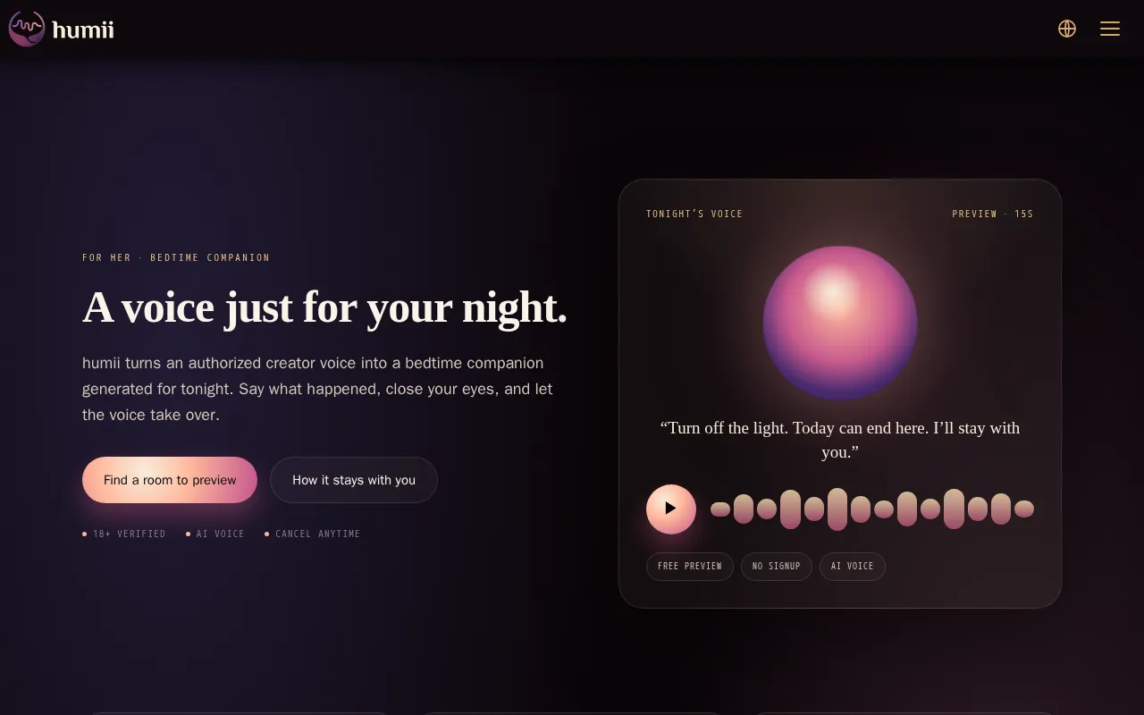 Humii — preview screenshot