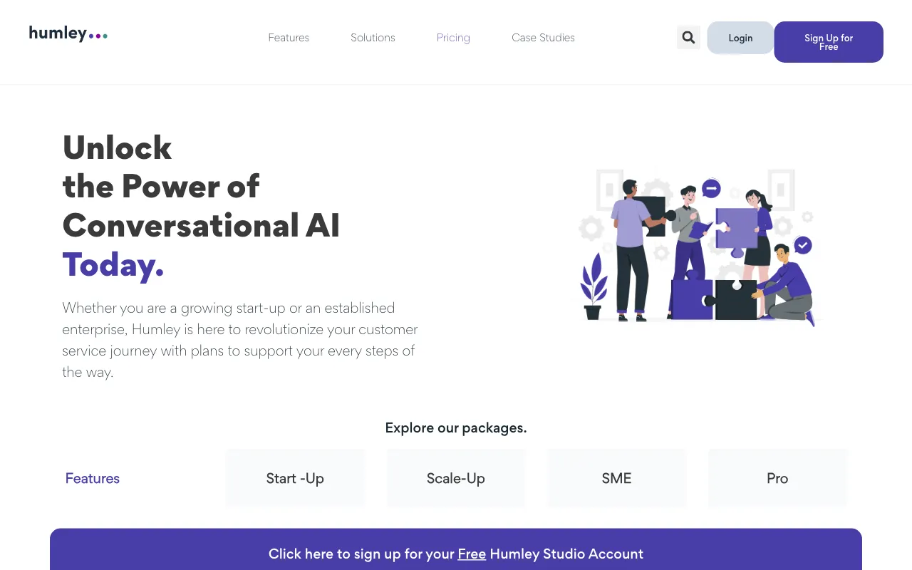 Humley Studio — pricing page