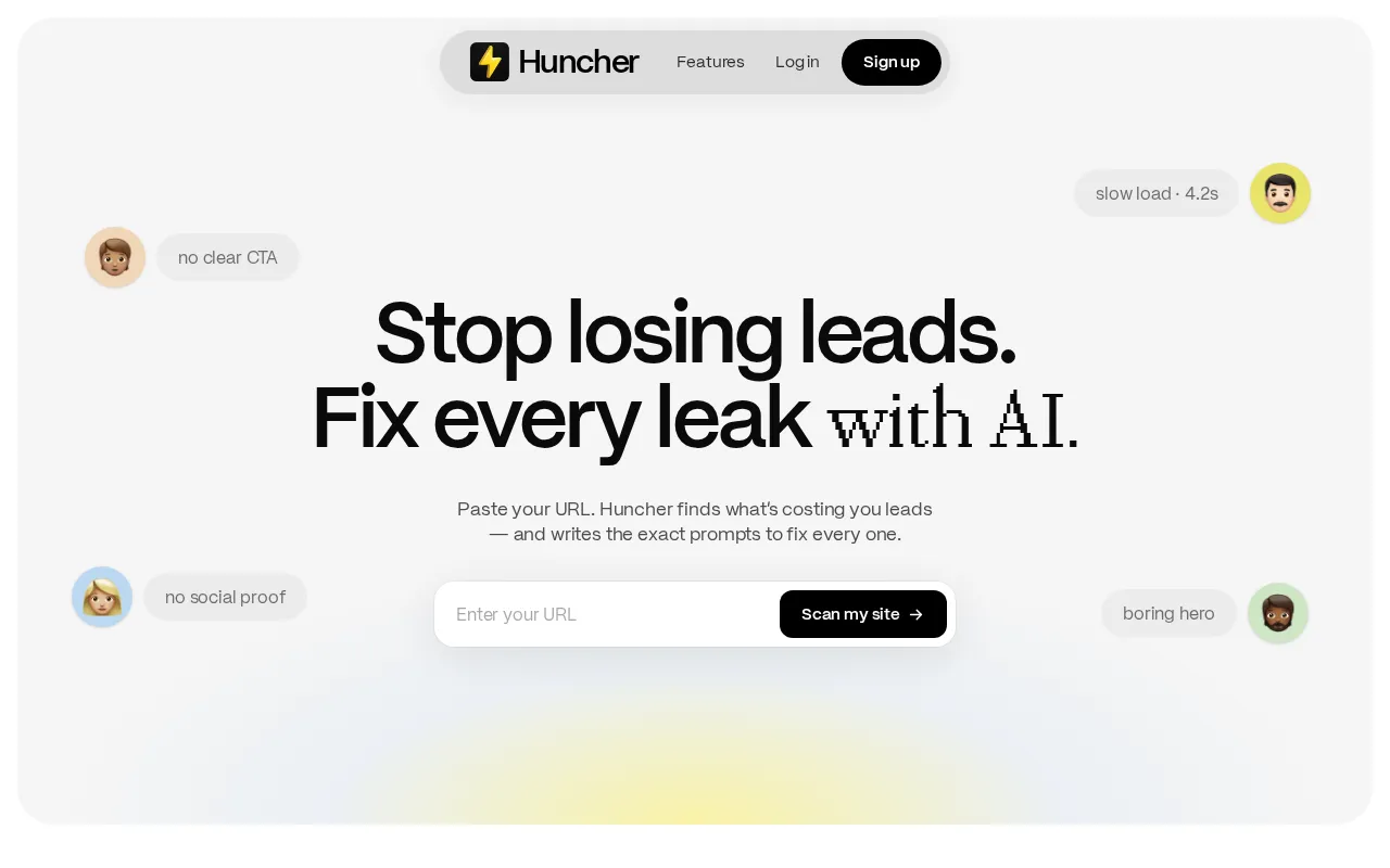 Huncher — preview screenshot