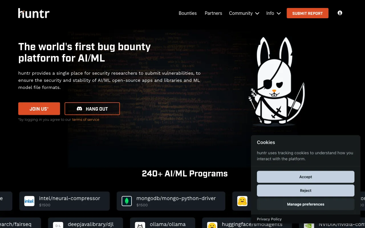 huntr.com — preview screenshot