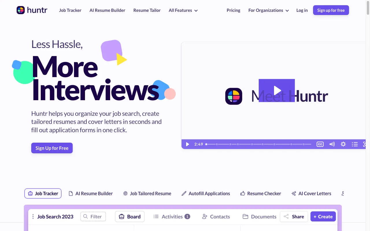Huntr — preview screenshot