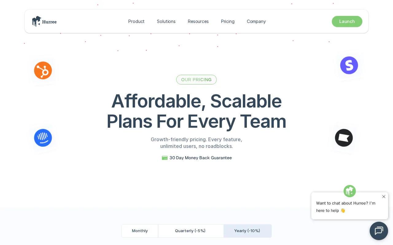 Hurree — pricing page
