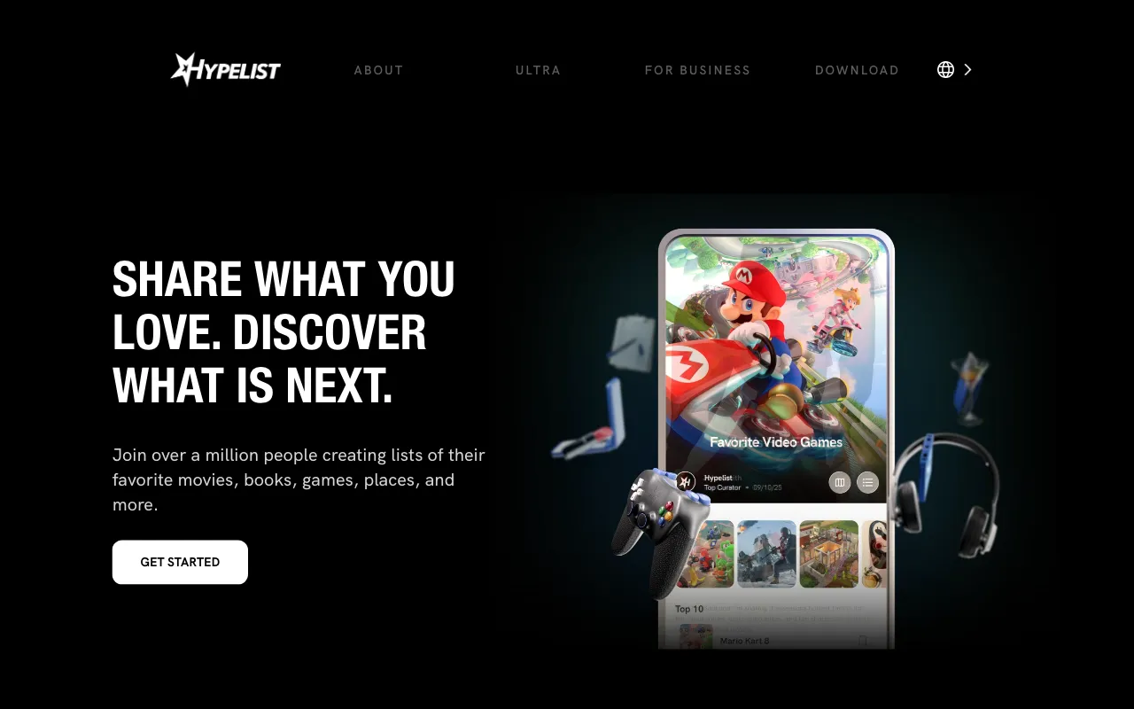 Hypelist — preview screenshot