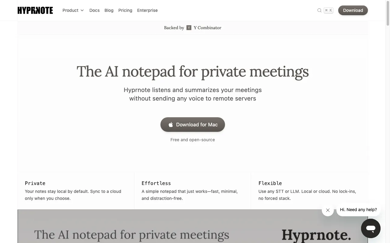Hyprnote — preview screenshot
