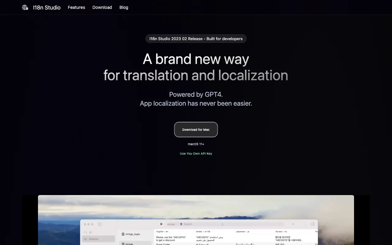 I18n Studio — preview screenshot