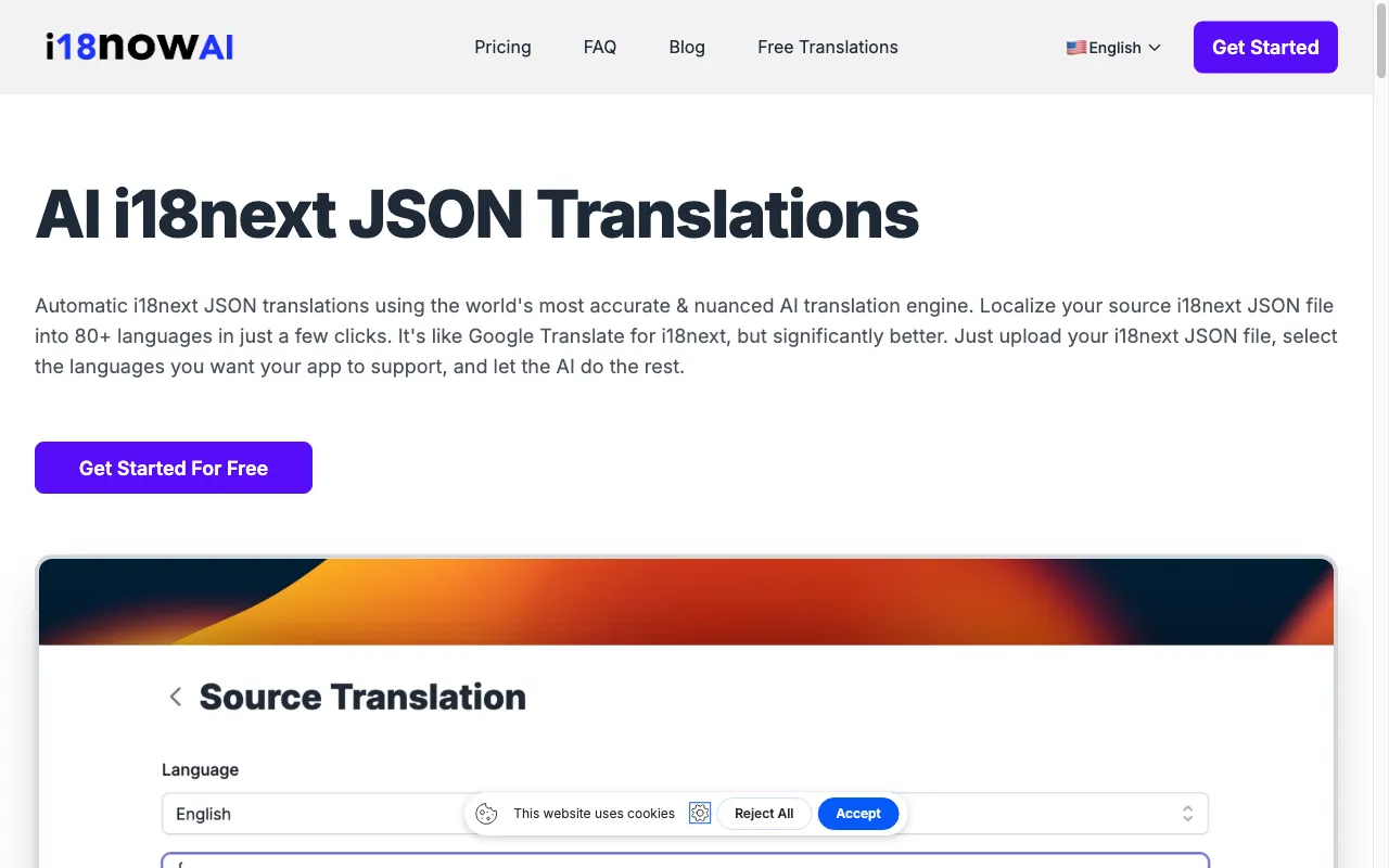 i18nowAI — pricing page