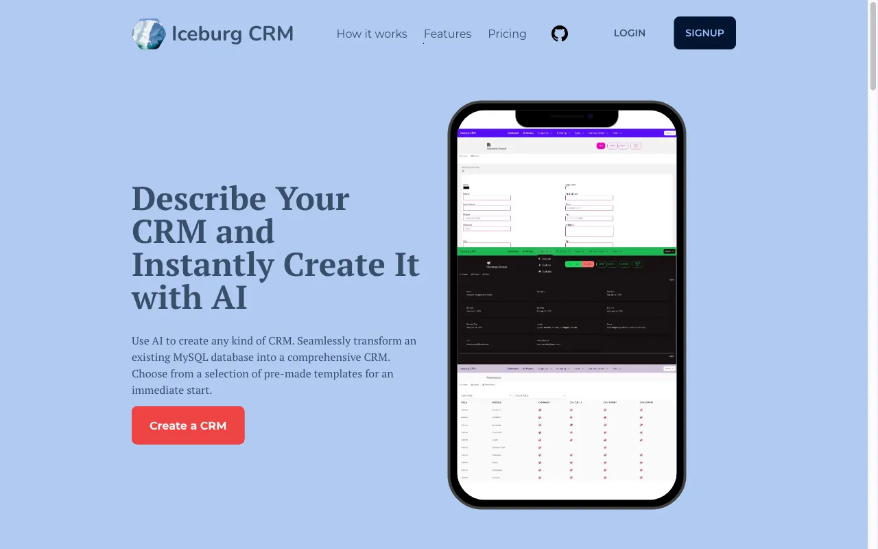 IceburgCRM — preview screenshot