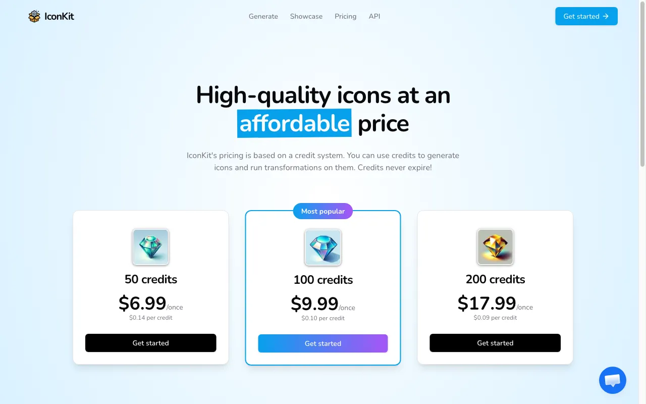 IconKit — pricing page