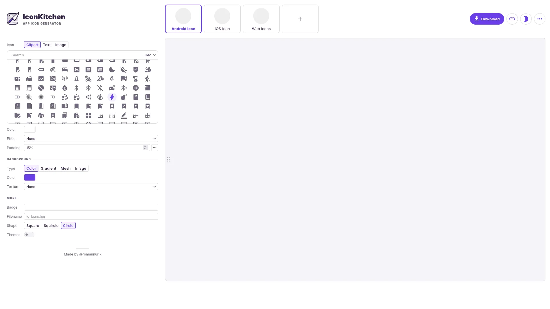 IconKitchen — preview screenshot