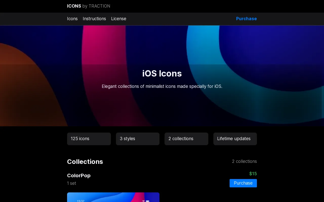 Icons by TRACTION — preview screenshot