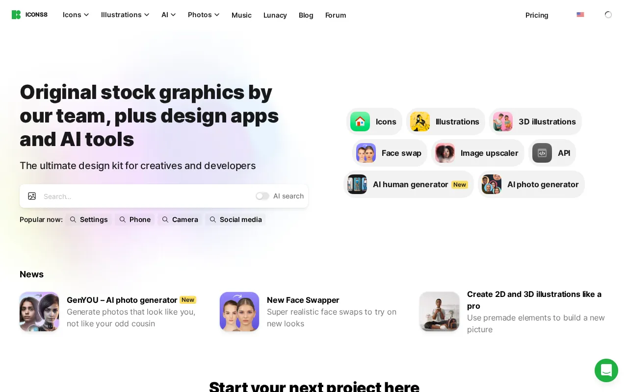 Icons8 — preview screenshot