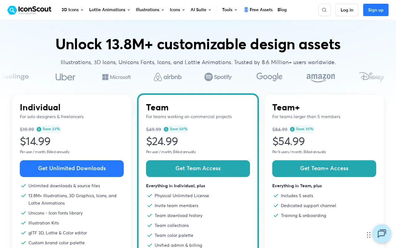 IconScout — pricing page