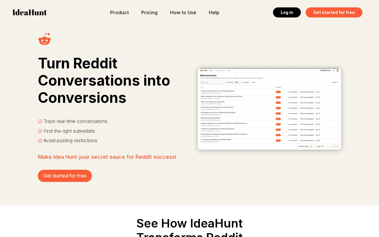 IdeaHunt — preview screenshot