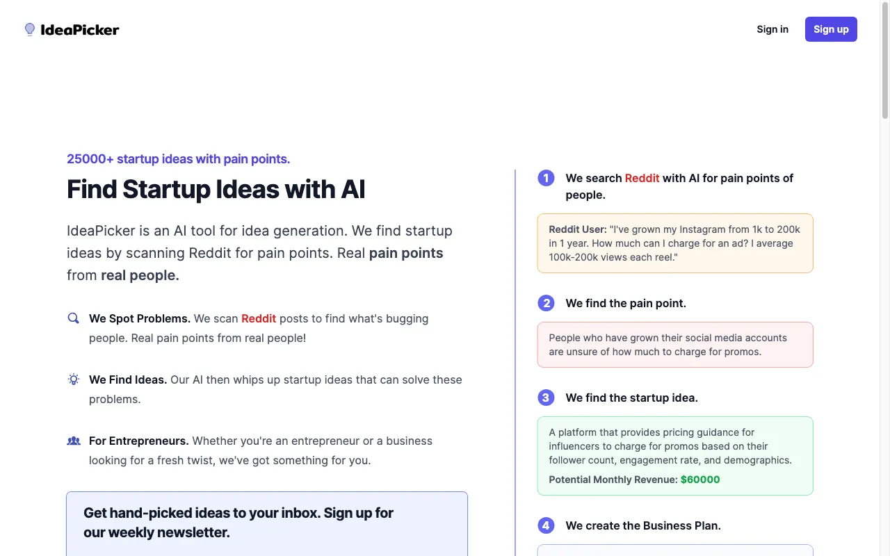 IdeaPicker — preview screenshot